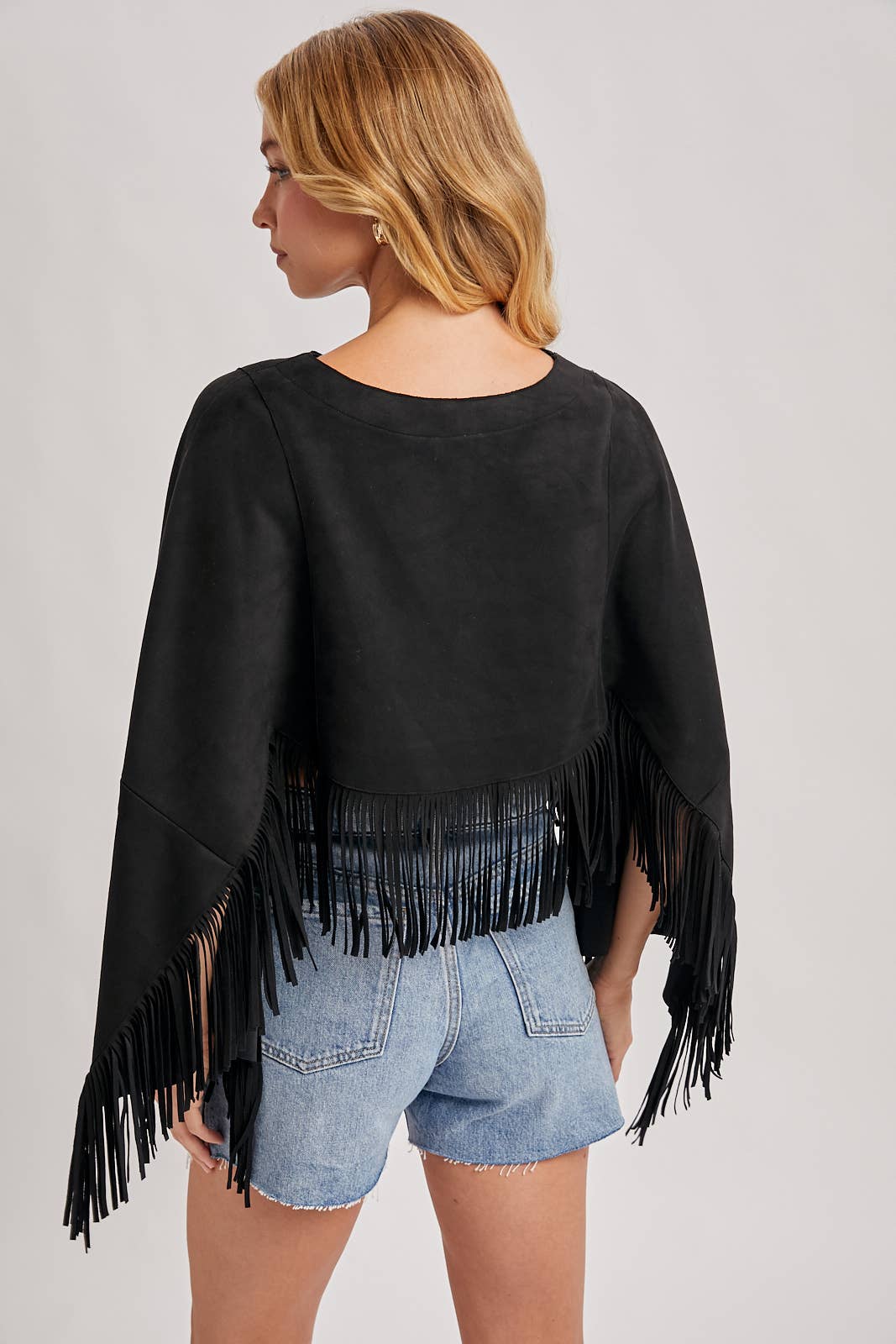 Bluivy - Wholesale Poncho - Women's - WESTERN BOHEMIAN SUEDE FRINGE CAPE8