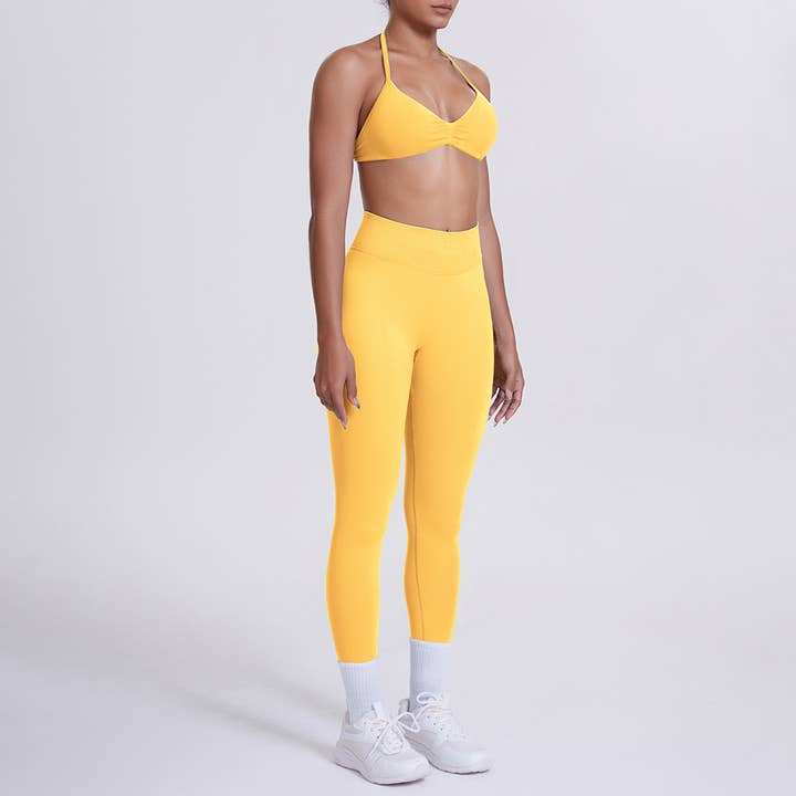 Sodalemon - Wholesale Activewear Set - Women's - Women Yoga Set: High-Waisted Leggings + Halter Neck Bra67