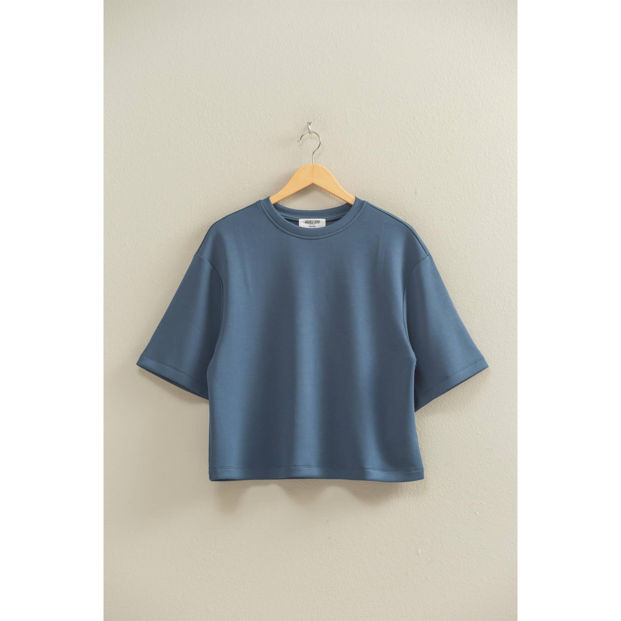 HYFVE - Wholesale Shirt - Women's - Double Knit Drop Shoulder Everyday Basic Top1