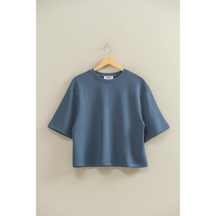 HYFVE - Wholesale Shirt - Women's - Double Knit Drop Shoulder Everyday Basic Top1