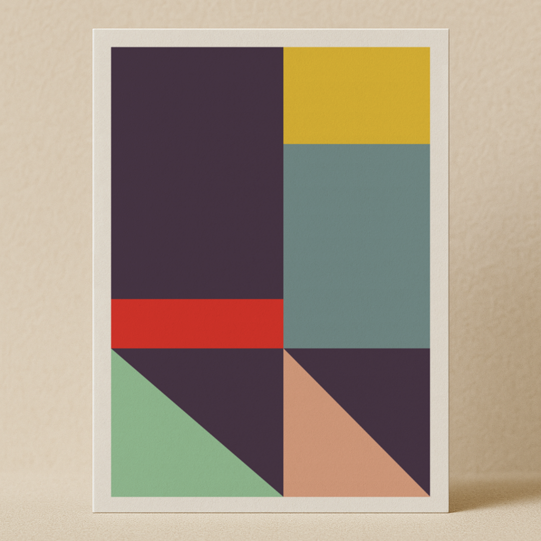 Karte Design Berlin – Engroshandel Hverdagshilsen kort – Hverdagskort & Kuvert – “Sonnenallee, nr. 1” (Multifarvet blokdesign)0