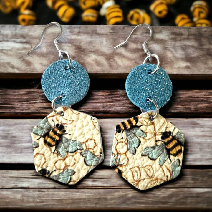 Honey Bee Earrings for wholesale by Bushleys Beauties, LLC