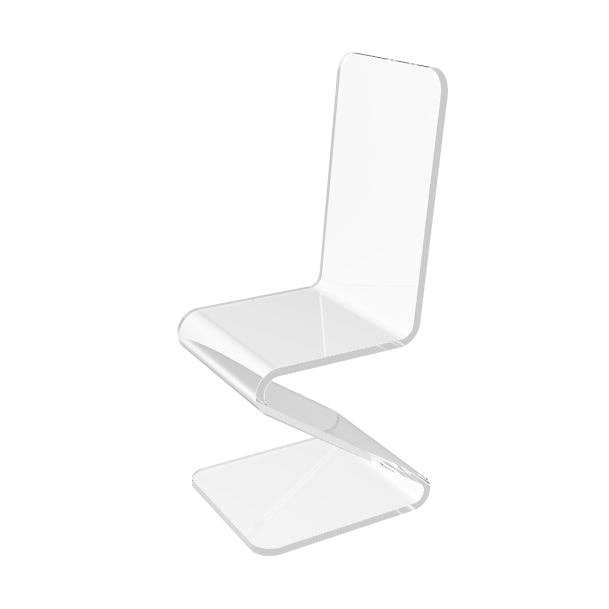 FIXTUREDISPLAYS - Wholesale Chair - Chair, Clear Ghost Acrylic Z Leg Design Returned Unit 10035 2