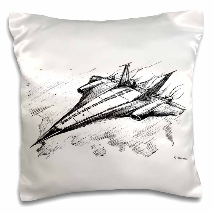 3dRose, Supersonische Straaljager, Kussensloop voor wholesale door 3dRose
