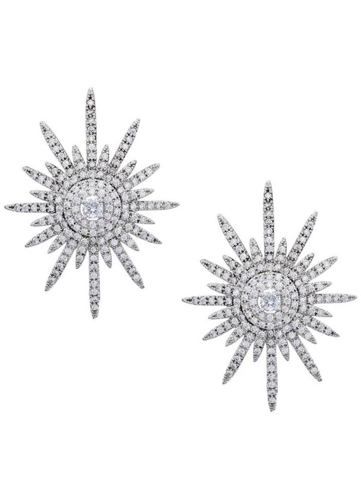 Sun Zircon Stud Earrings E4973 for wholesale by Ole