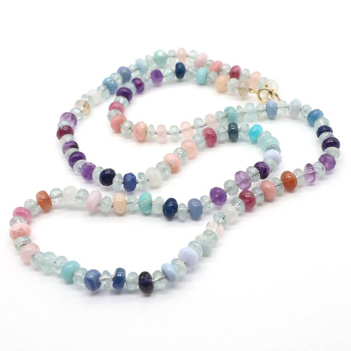 Cosmic Aurora Gemstone Beaded Necklace for wholesale by The Necklace Studio