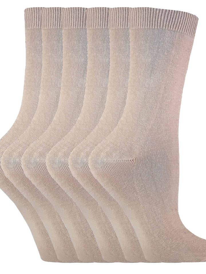 Sock Snob - 6 Pairs of Ladies Plain Coloured Cotton Rich A for wholesale by Pontivia Commerce