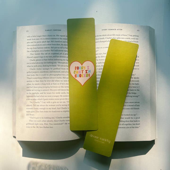 sorry i can't i'm booked bookmark for wholesale by divine variety