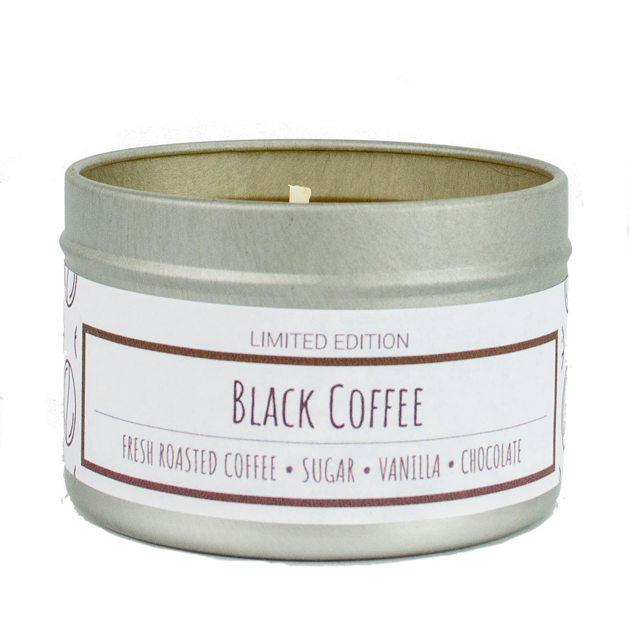 Lit Up Candle Co. - Wholesale Travel Candles - Black Coffee scented 3 oz. soy candles in travel tins1