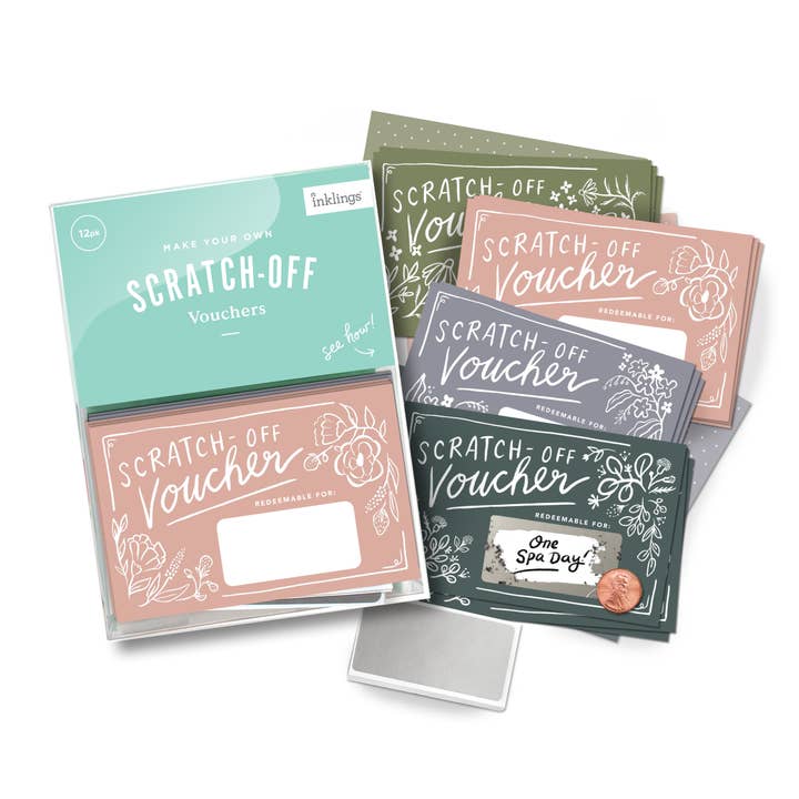 Inklings Paperie - Wholesale Stationery/Notecard Set - Scratch-off Vouchers - Floral7
