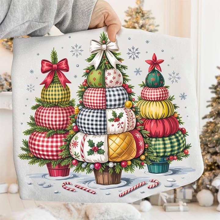 Comfort Colors julepatchworkskjorte, juletræ for engroshandel hos Glaime