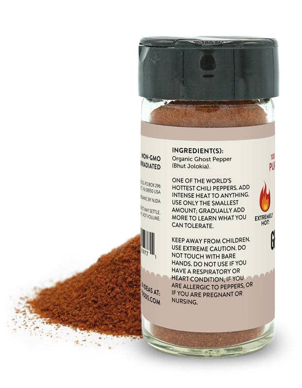 Pure Indian Foods - Wholesale Dried Spice - Ghost Pepper (Smoked Bhut Jolokia), Certified Organic10