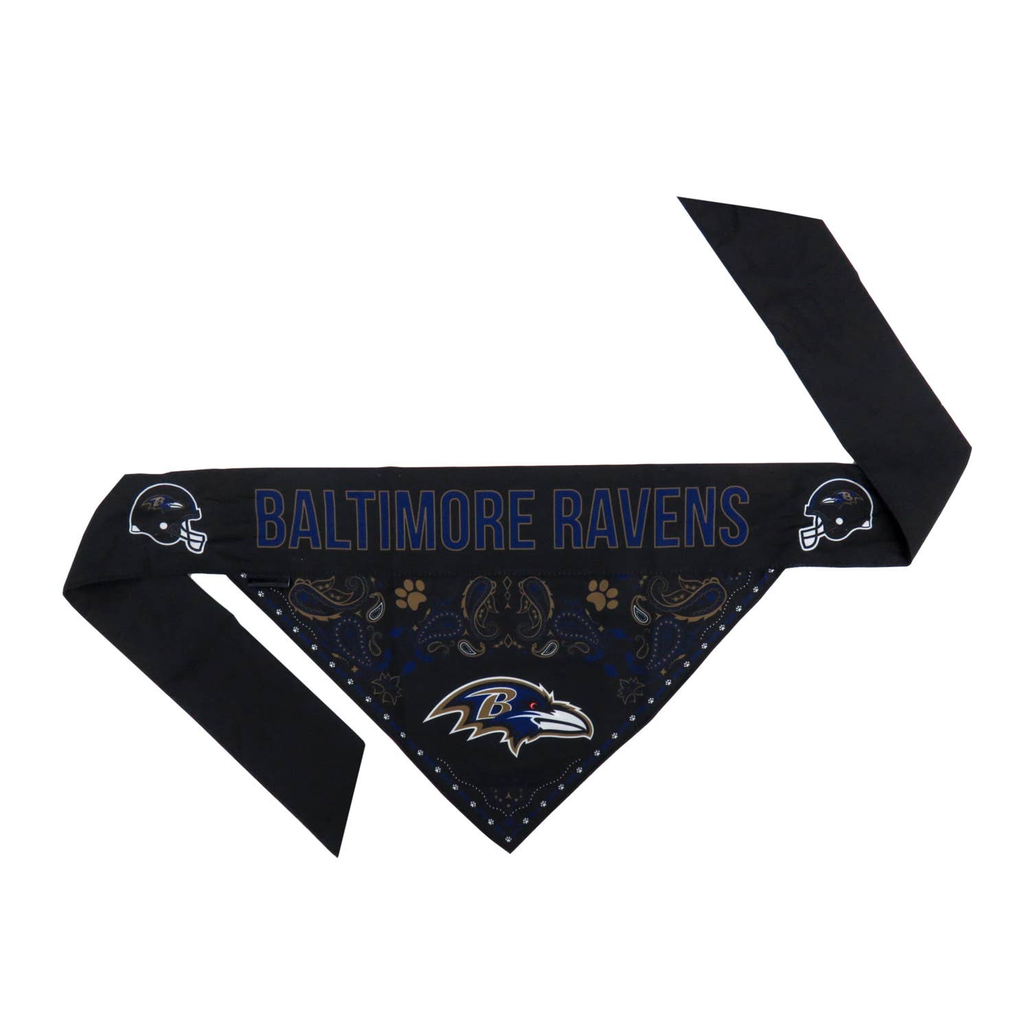 Little Earth Productions - Vente Bandana – chien - Bandana réversible pour animaux de compagnie NFL Baltimore Ravens1