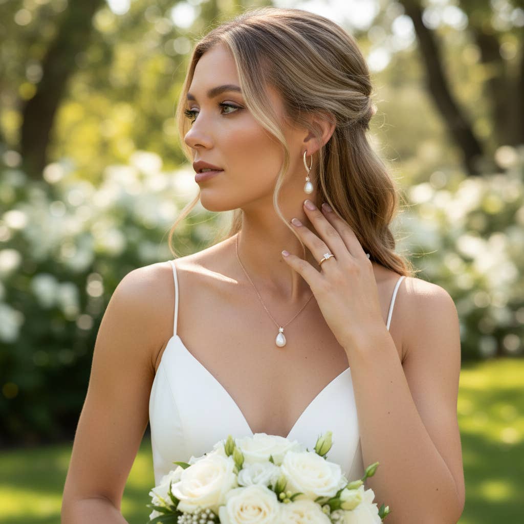 Athena Bridal Jewellery – wholesale Pendant/charm necklace – CZ COLLECTION - VINTAGE HEIRLOOM NECKLACE - CZNK72 SILVER0