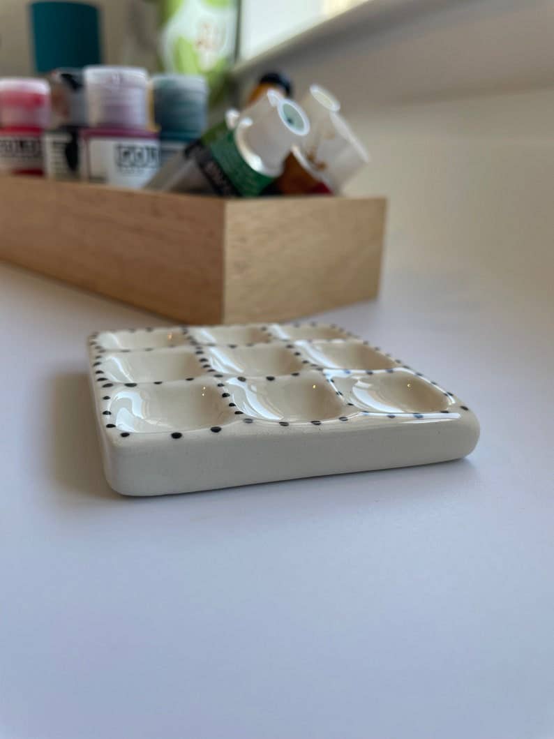 Muddy Ceramic Limited – Großhandel Palette/Mischschale – Handgefertigte tragbare Keramikmischpalette für Aquarellfarben1