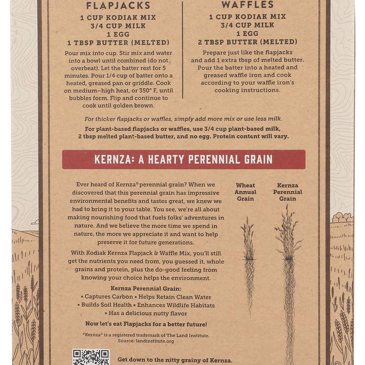 Everyday Supply Co - Wholesale Pancake Mix - KODIAK MIX FLAPJACK KERNZA ORIG - Case of 61