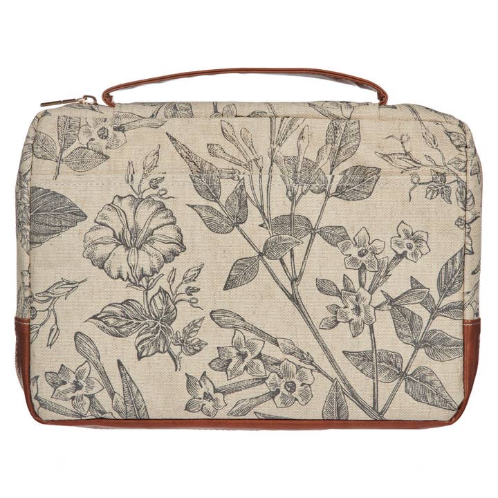Christian Art Gifts - Wholesale Bible Cover - Bible Cover Fashion Cream/Brown Floral Amazing Grace