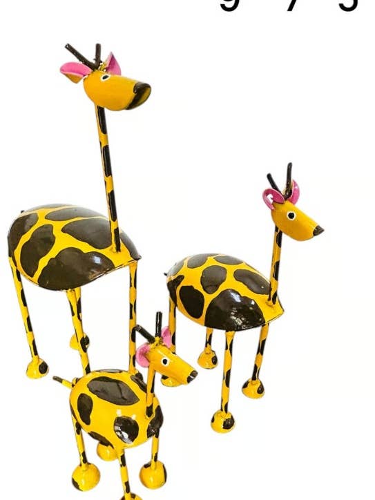 34-836-Conjunto de 3 peças Mini Girafa por atacado de Rustic Farm