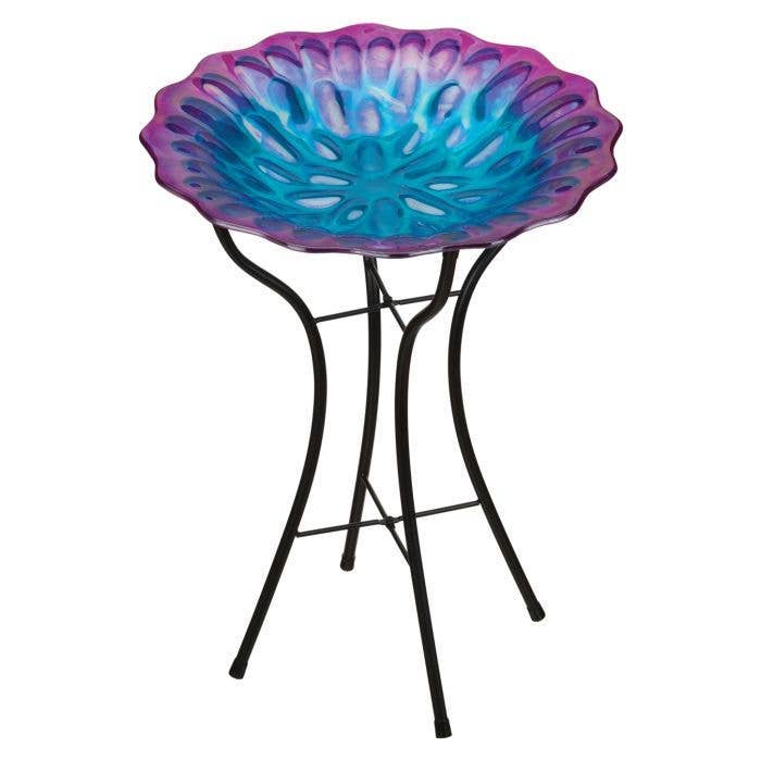 18" Birdbath with Stand - Honeycomb for wholesale by Heavenly Scents