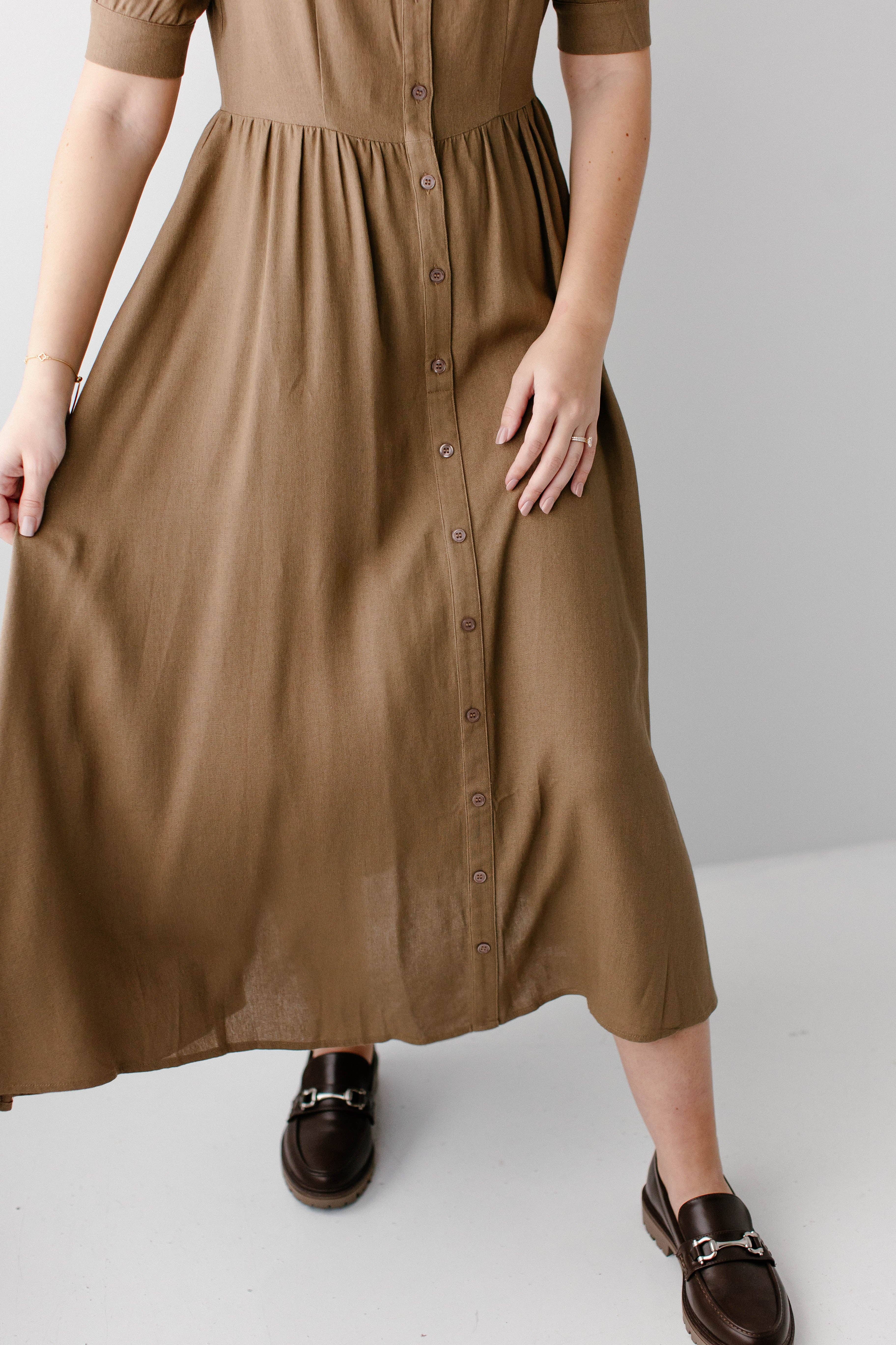 The Main Street Exchange - Wholesale Dress - Women's - 'Nora' Button Front A-Line Dress3