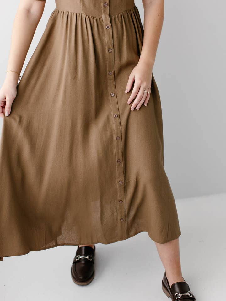 The Main Street Exchange - Wholesale Dress - Women's - 'Nora' Button Front A-Line Dress3