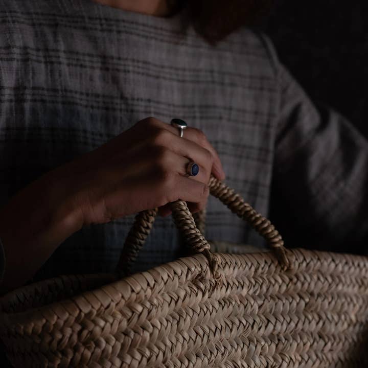 High crafty - Wholesale Basket - Handwoven Palm Leaves Basket – Moroccan Shopping Basket 1