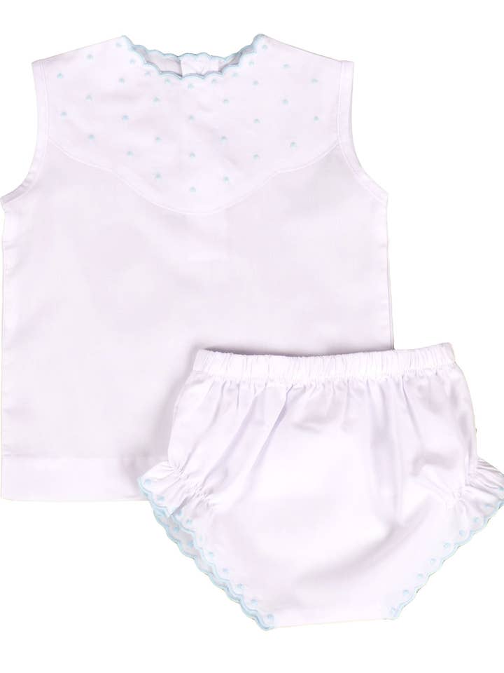 Blair Shirt & Diaper Cover - Blue for wholesale by The Yellow Lamb