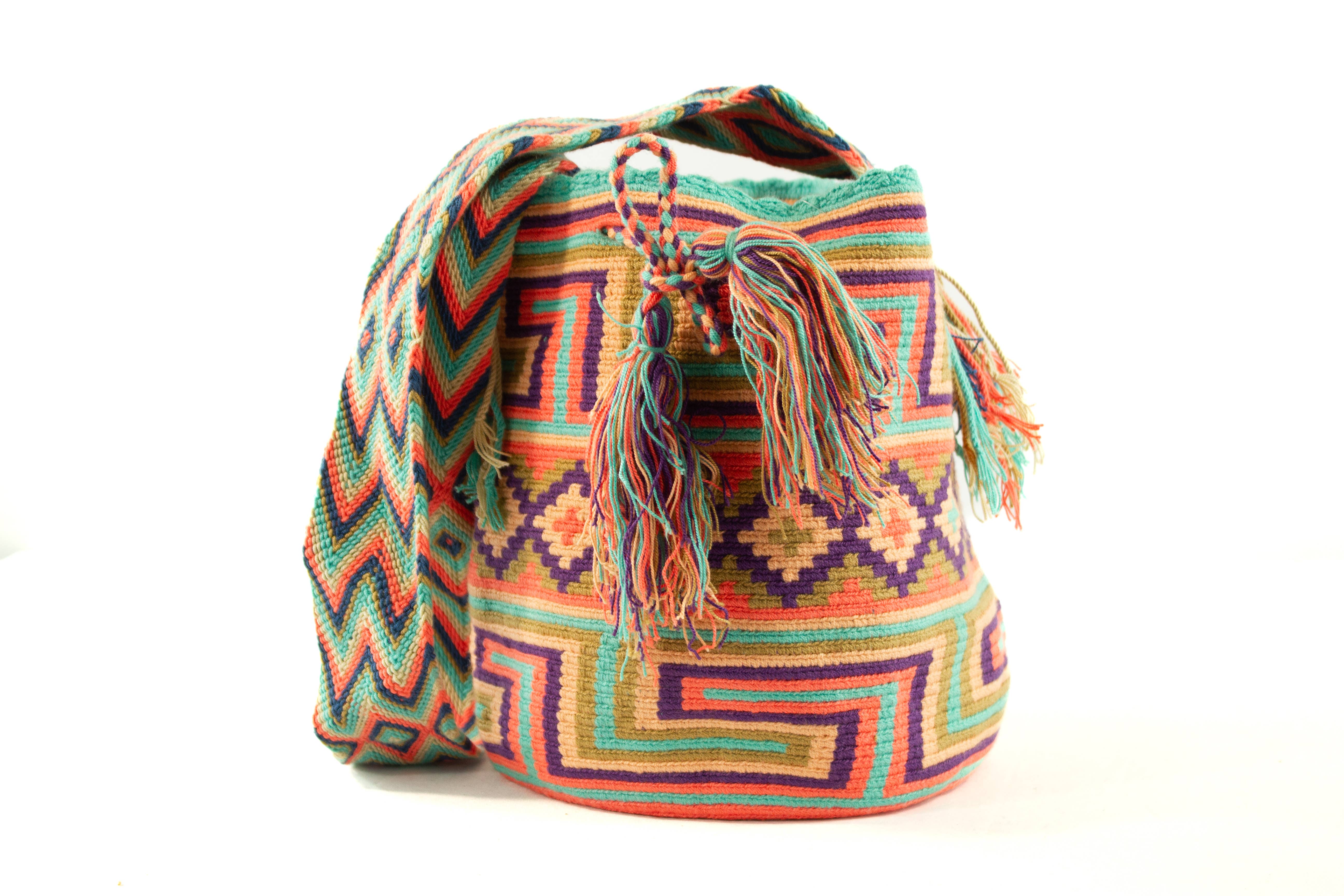 La Flor de Cali - Wholesale Crossbody Bag - Women's - WAYUU BAG WITH DESIGN7