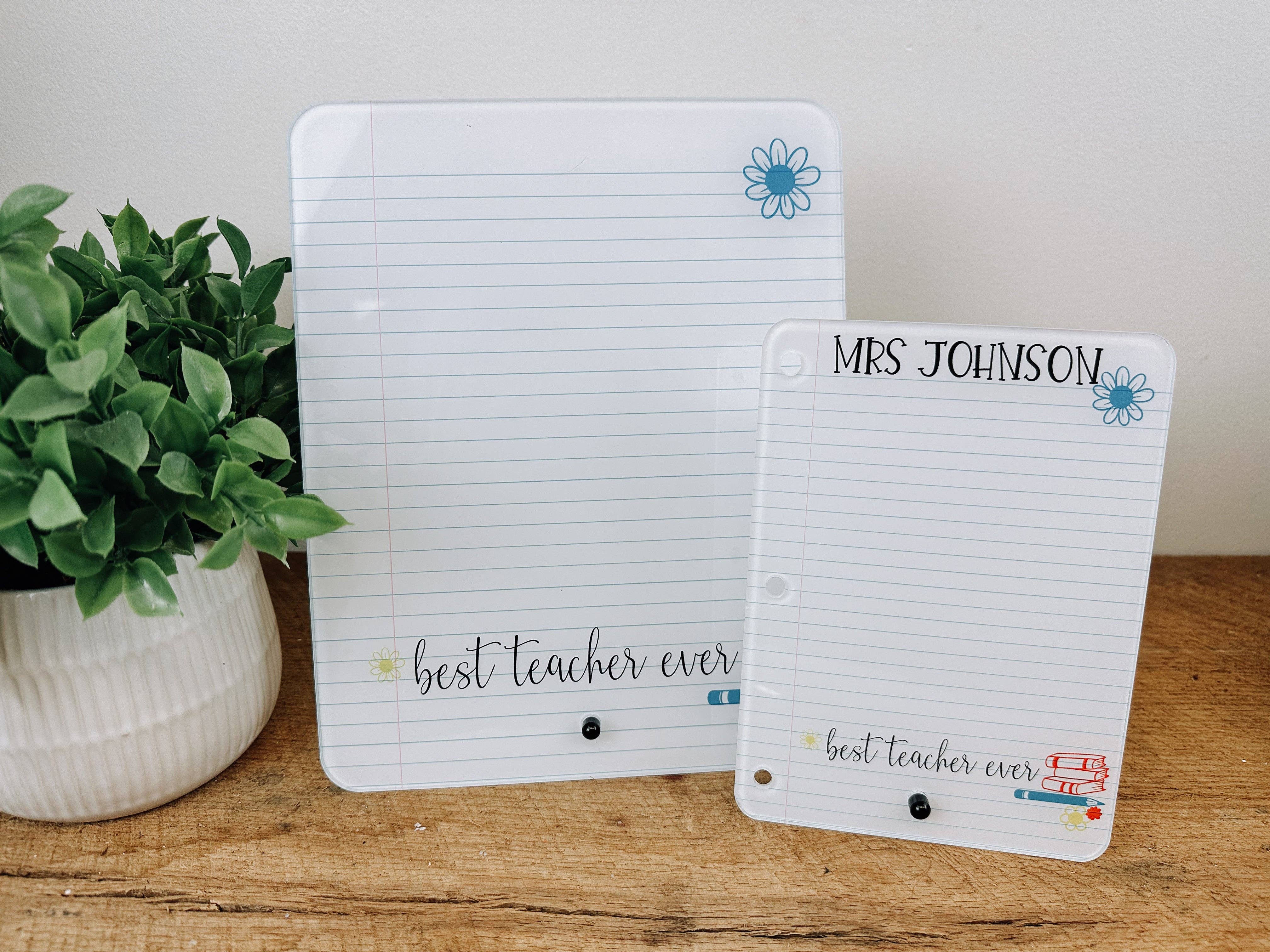 WT Custom Designs - Wholesale Whiteboard/Dry-Erase Board - Teacher Gift, Best Teacher Ever Desk Decor, Teacher Dry Eras2