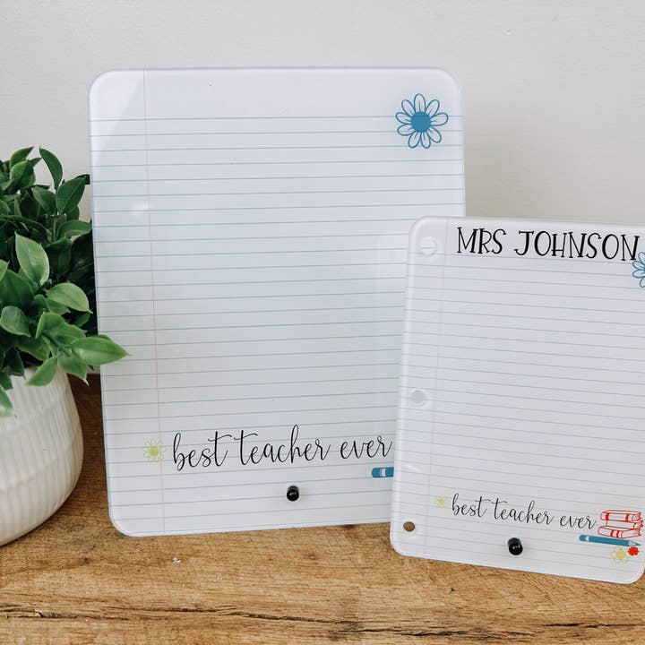 WT Custom Designs - Wholesale Whiteboard/Dry-Erase Board - Teacher Gift, Best Teacher Ever Desk Decor, Teacher Dry Eras2