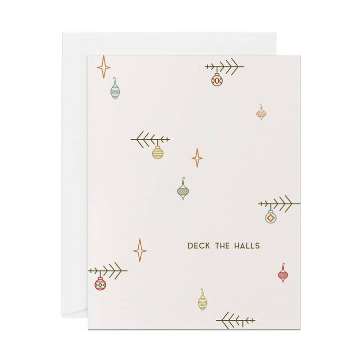 Deck the Hallar | Semester hälsningskort för wholesale av Line & Kind Paper Co.