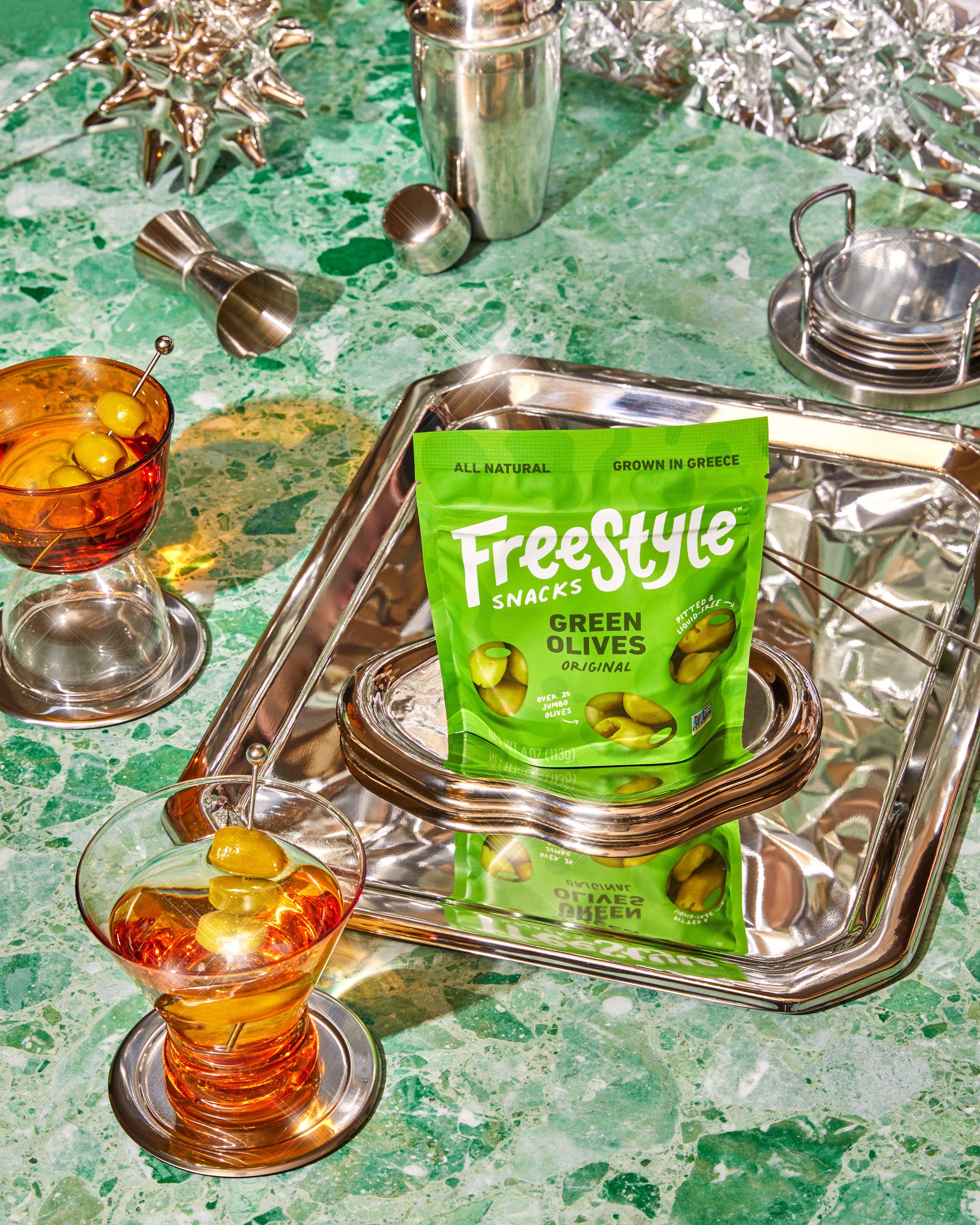 Freestyle Snacks - Vente Olives - Olives vertes - Original (paquet de 6)3