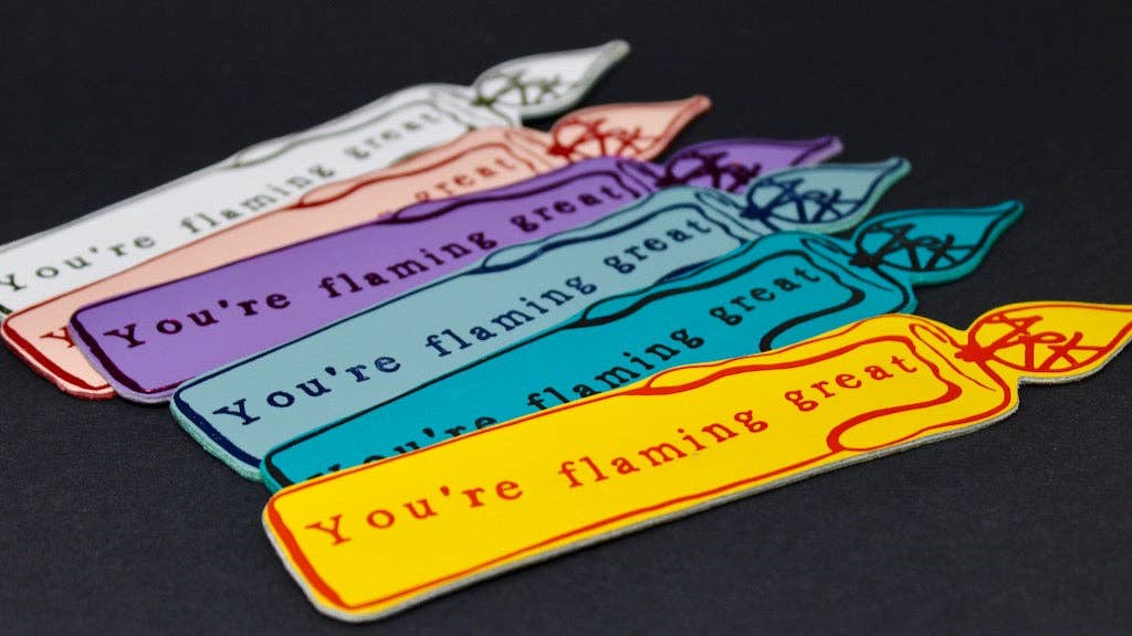 Ark Colour Design - Vente Marque-page - Marque-page bougie en cuir véritable 20 cm2