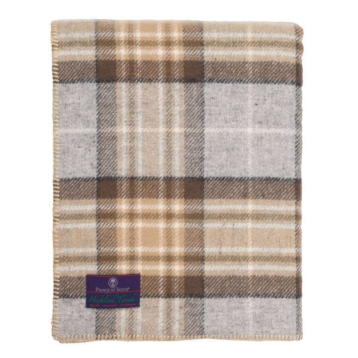 Prince of Scots - Wholesale Throw Blanket - Highland Tweeds Wool BIG Throw ~ McKellar ~