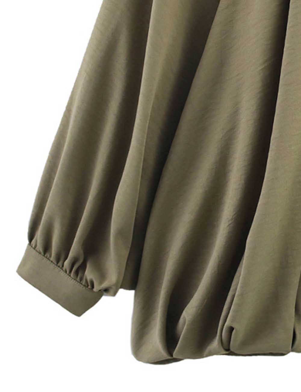 Sweetkama - Wholesale Jacket - Women's - Ladies Balloon Hem Bomber Jacket Zip Up Long Sleeves Coat2