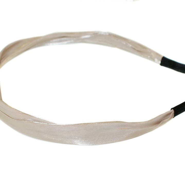 Gossamer Thin Alice Band - HAB346 BEIGE for wholesale by Hepburn & Co.