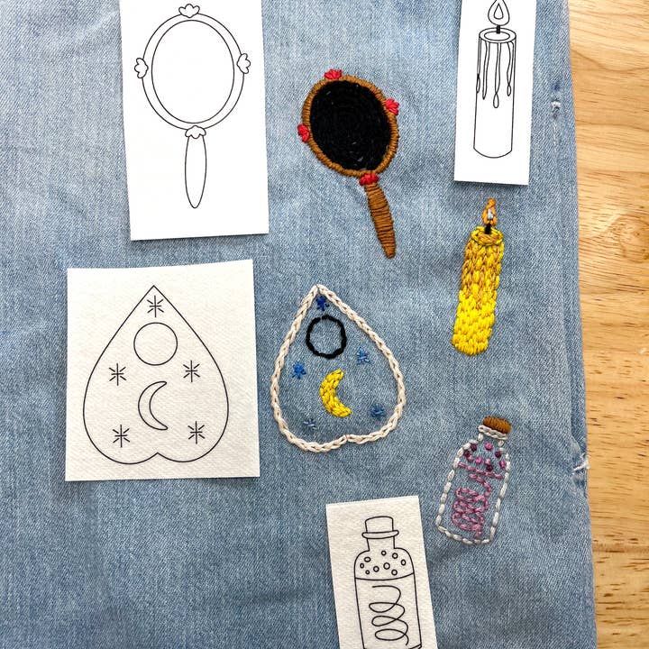 Wrenbirdarts - Vendita all'ingrosso Attrezzatura per ricamo/punto croce - Set di motivi da ricamo Witchy5