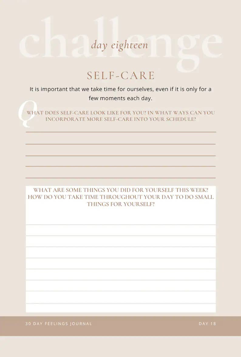 Zella & Co. - Vente Journal intime - Journal des sentiments de 30 jours sur la santé mentale1