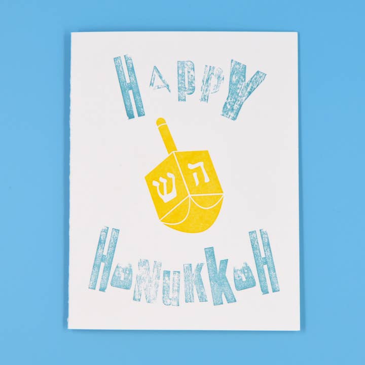 Hanukkah-kort - Dreidel for engroshandel hos Letterpress PLAY