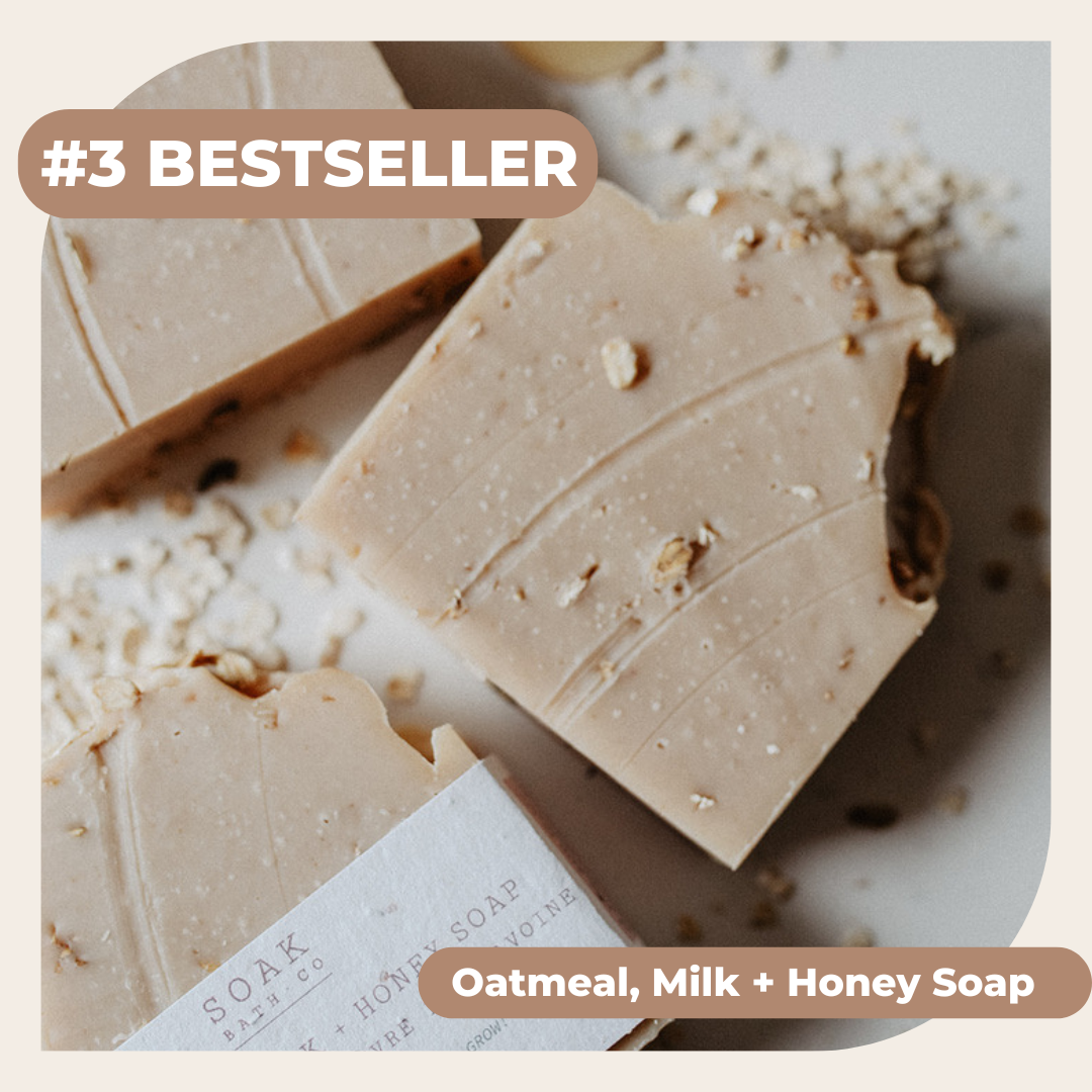 SOAK Bath Co - Wholesale Bar Soap - Oatmeal, Milk and Honey Soap Bar - #3 Bestseller - Made in Canada4