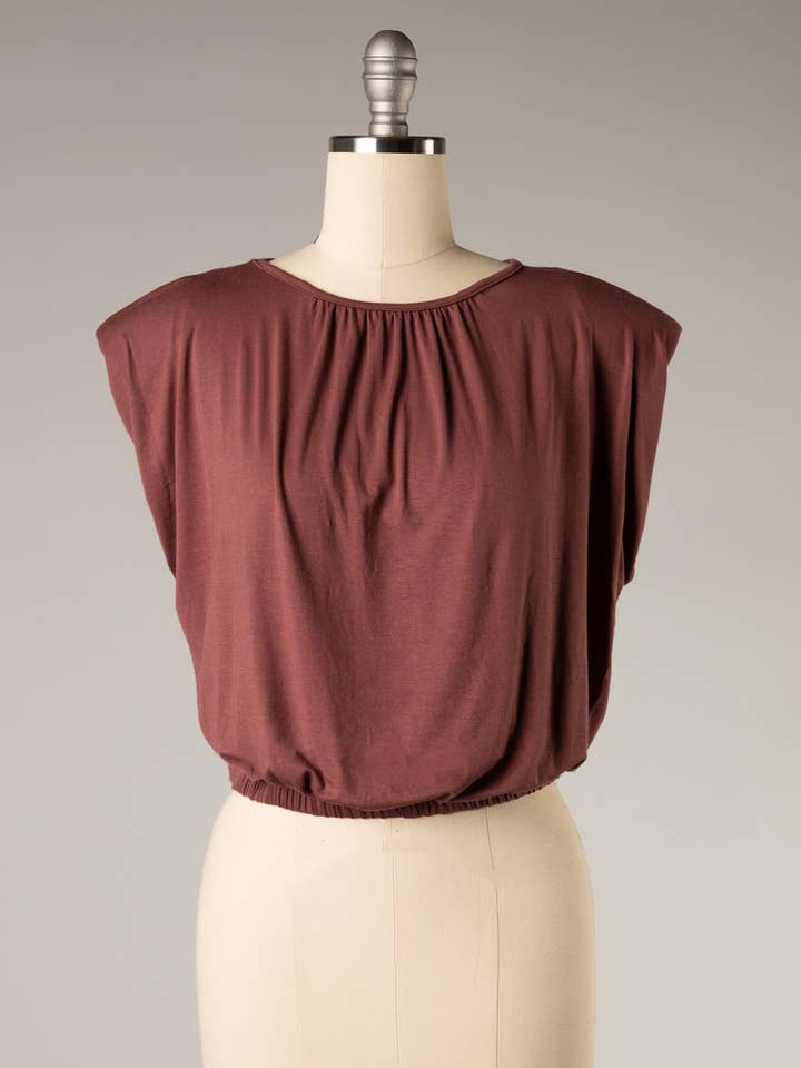 FST23580-STK - Haut en maille à épaules rembourrées pour la vente par Fascination by Intrend