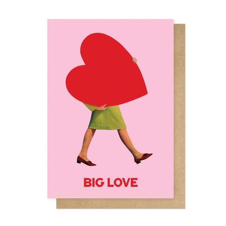 Big Love by Julia Walck Greetings Card for wholesale by East End Prints - Greetings Cards & Postcards