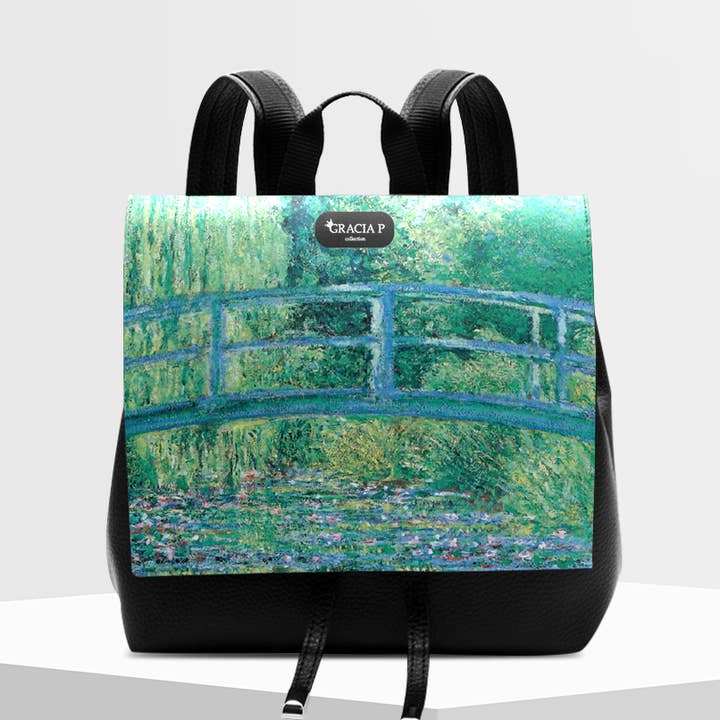 Sac à dos Molly par Gracia P - Sac à dos italien - Nymphéas pour la vente par GLOBALSHOP SRL