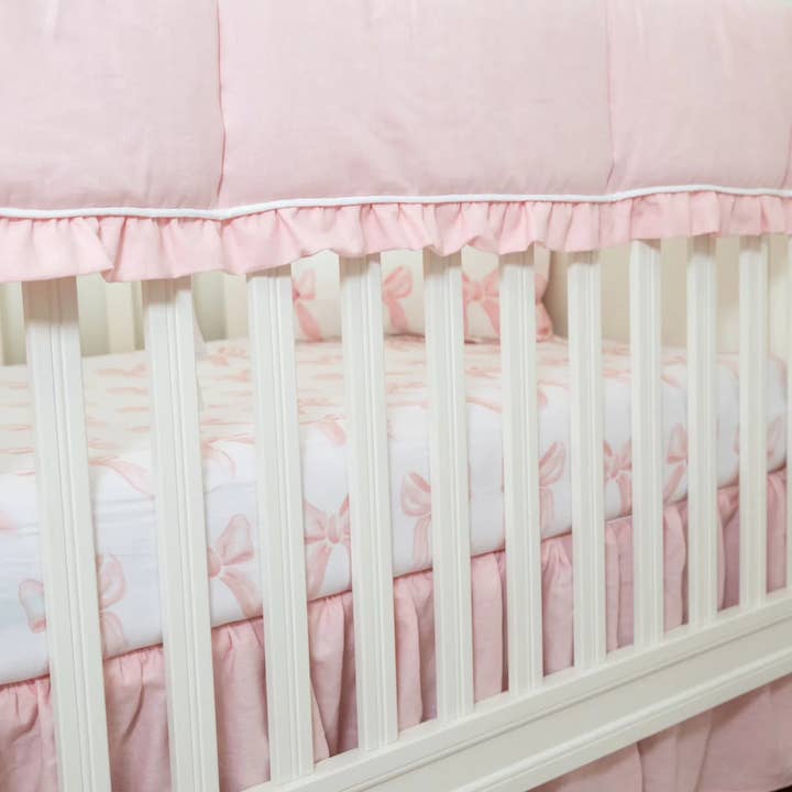 Liz And Roo - Wholesale Bedding Set - Kids & Baby - Bows 6-pc. Crib Bedding Set