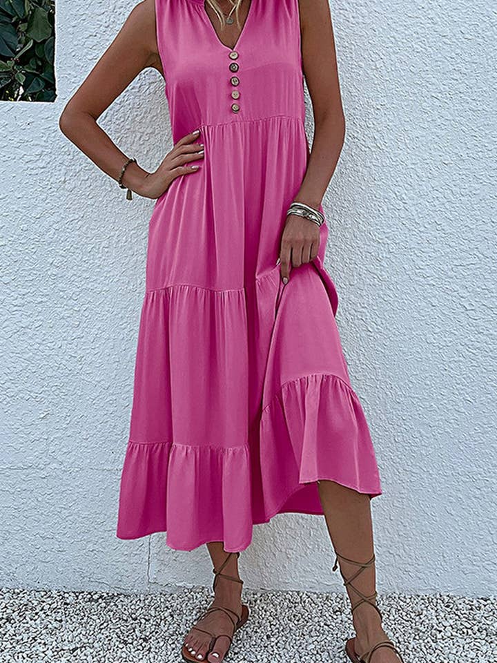 Lily Clothing - Vente Robe – femme - ROBE DÉCONTRACTÉE SANS MANCHES DE COULEUR UNIE _CWDSD282213