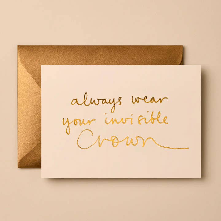 Luxury Friendship Card | Hand-Lettered Gold Foil Finish for wholesale by Gabrielle & Celine Greeting Cards USA