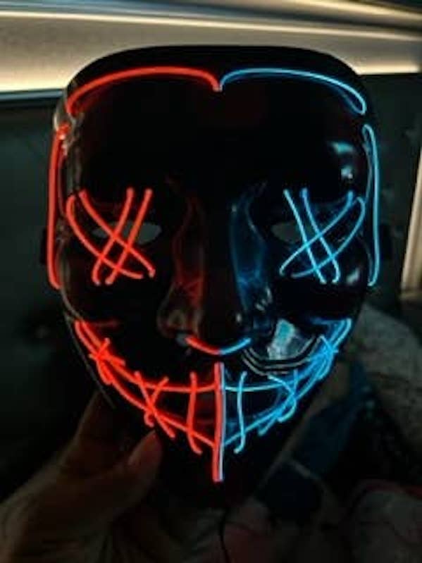 SugarQuoteMeNot LLC - Wholesale Costume - Unisex - Bulk Light up Halloween/Purge Mask-Next Day Ship0