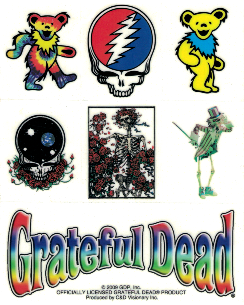 Square Deal Recordings & Supplies - Wholesale Sticker - Sticker Set - Grateful Dead - Set Of 7 -  4" x 6"0