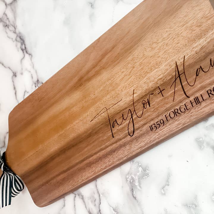 Theba Handmade - Wholesale Cheese Board - Personalized Acacia Board