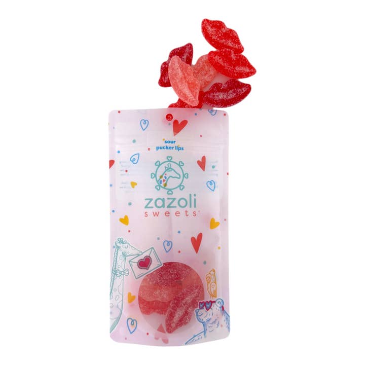 Sour Pucker Lips for wholesale by Zazoli Sweets LLC